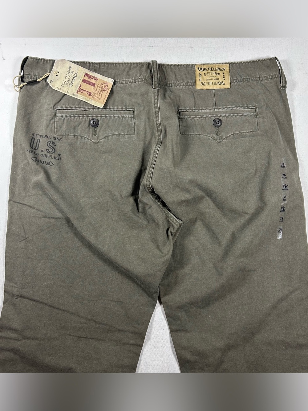 True Religion Special Ops Pant Mens 38 Green Tactical Utility Military NEW $178